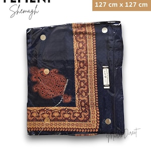 Authentic Yemeni Shemagh Keffiyeh, Traditional Arab Headscarf Kufia Shemagh Scarf for Men, Handmade Embroidered Desert Neck Head Wrap Scarf