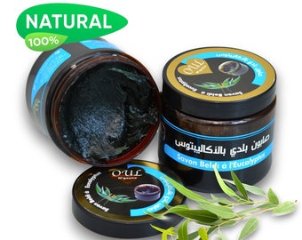 Moroccan Black Soap with Eucalyptus – Beldi Hammam Skin Exfoliator