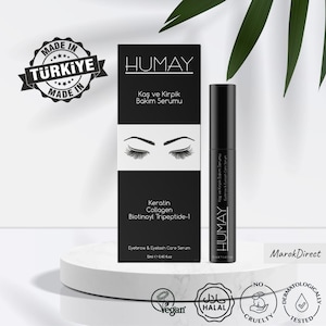 Powerful Eyelash & Eyebrow Growth Serum with Keratin - Lash Brow Enhancer - Collagen Biotin Eyelash Serum to Grow Lashes and Eyebrows 12ml