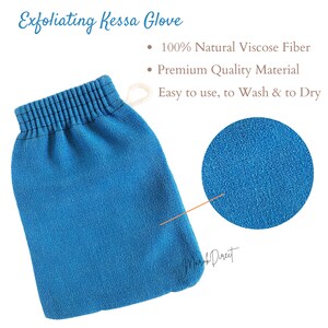 Moroccan Black Soap Blue Nila Natural Beldi Soap with Body Exfoliating Kessa Glove Traditional Hammam Spa Skin Scrub Mitt Savon Noir 200g