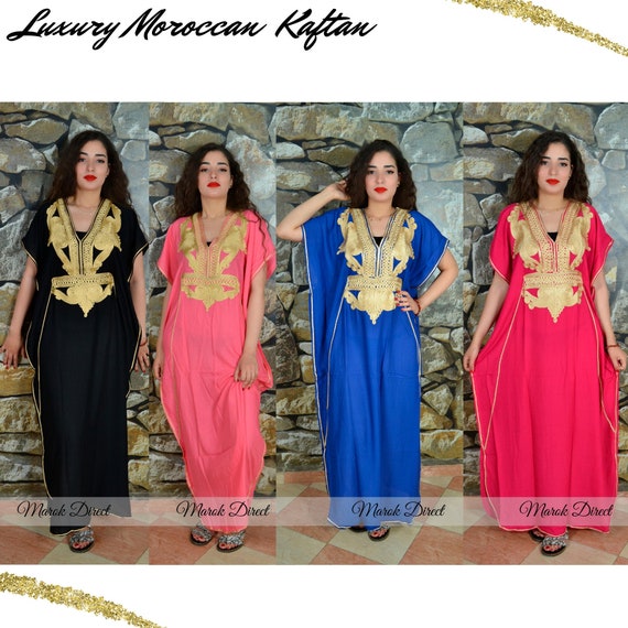 Casual Home Holiday Arab Beach Kaftan Maxi Asian Moroccan Dress 8-16 Free P&P 