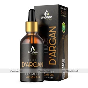 Argan Oil 100% Pure USDA Organic Cold Pressed Unrefined Moroccan Anti-Ageing Skin Hair Care Vitamin E Finest Quality Cosmetic Argan Oil 50ml