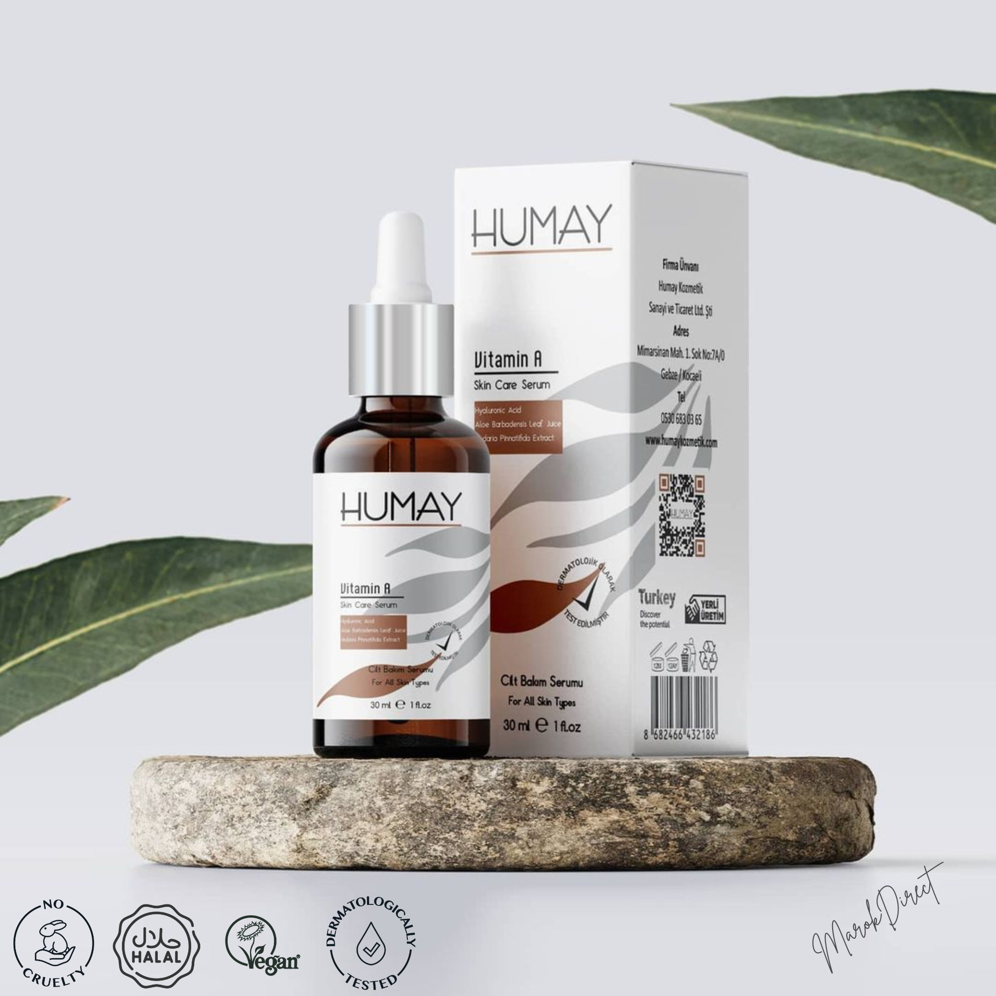 Humay Advanced Vitamin A Face Serum - Retinyl Palmitate & Hyaluronic ...