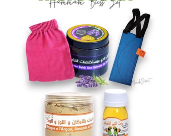 Moroccan Hammam Spa Kit – Beldi Soap, Kessa Glove & Prickly Pear Oil