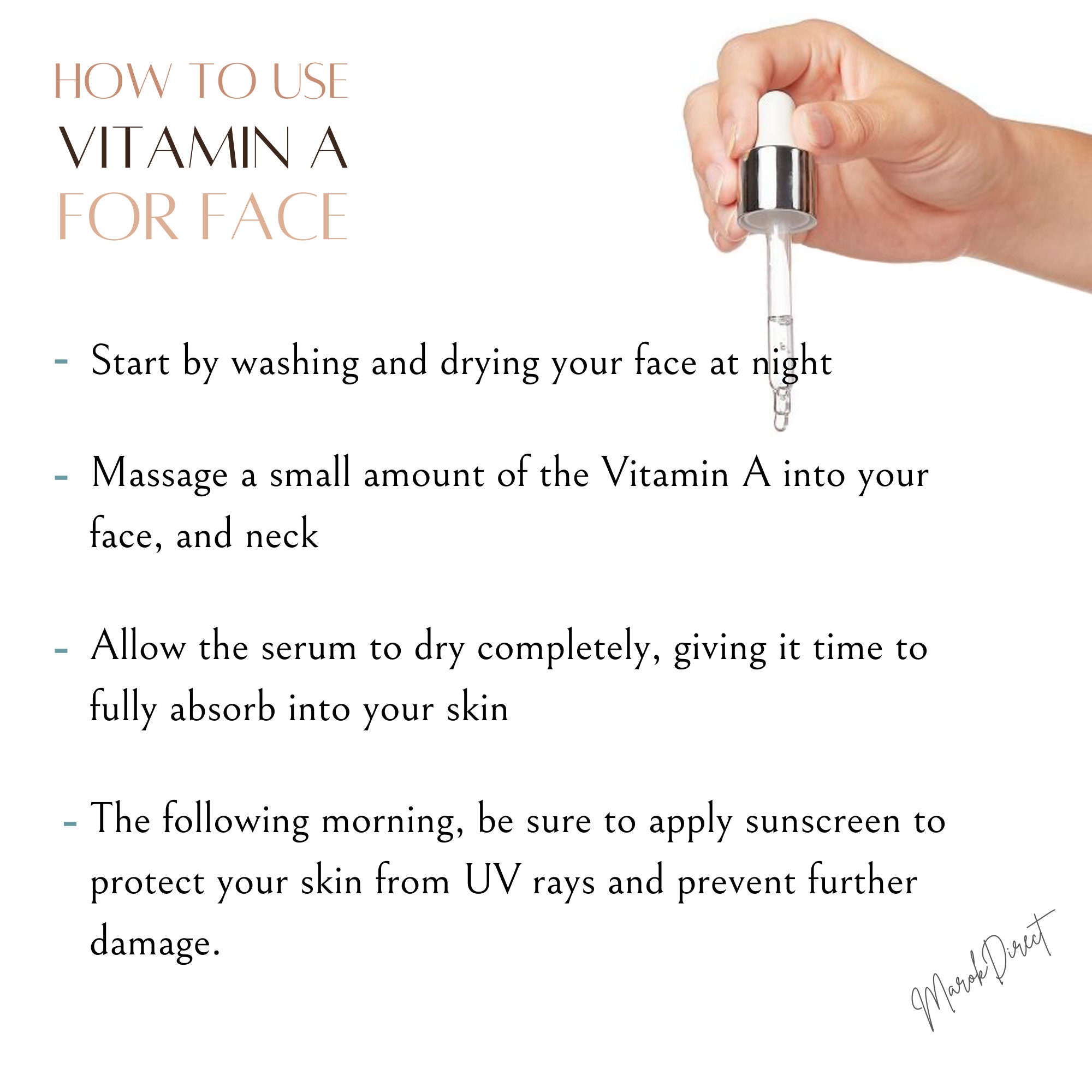Humay Advanced Vitamin A Face Serum - Retinyl Palmitate & Hyaluronic ...