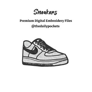 Sneakers embroidery design, air force embroidery design, shoes embroidery design,  INSTANT DOWNLOAD