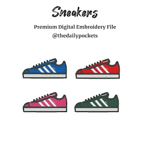 Sneakers embroidery design, shoes embroidery design, INSTANT DOWNLOAD