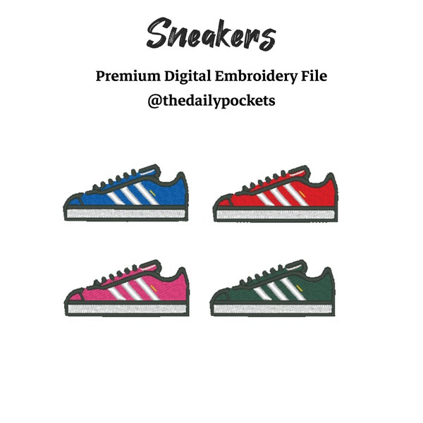 Sneakers embroidery design, shoes embroidery design, INSTANT DOWNLOAD