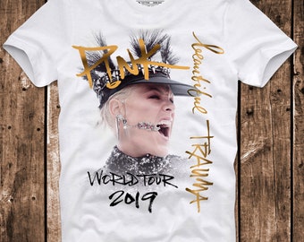 Pink T-Shirt Pink Beautiful Trauma American Singer-Songwriter Beautiful Trauma World Tour Concert 2019 Fans Gift Adult /& Kids Tee Top