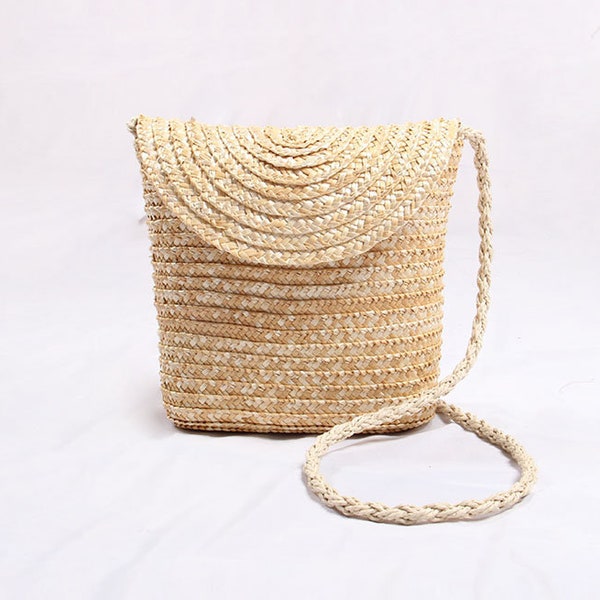 Straw Crossbody Bag Etsy