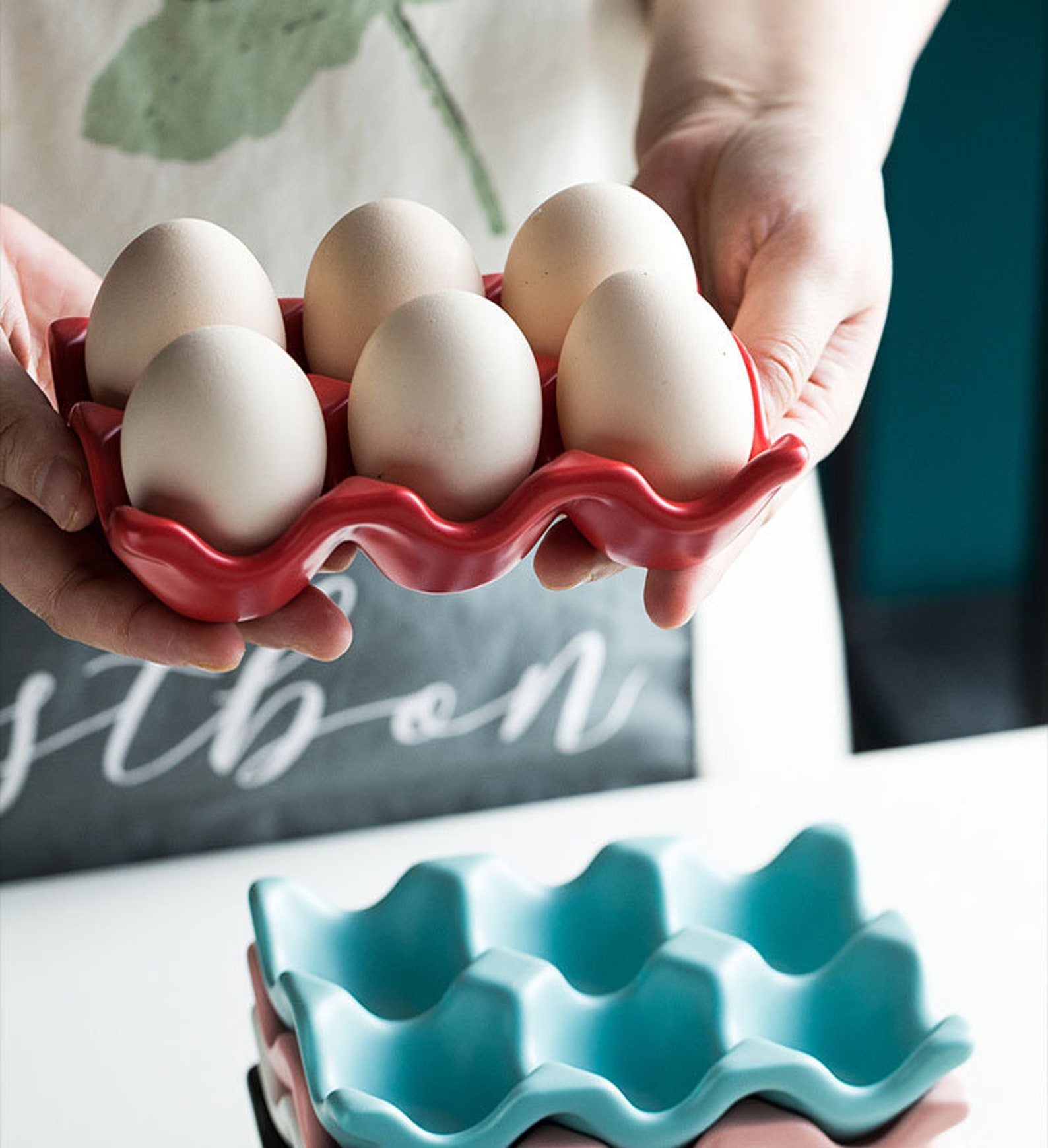 Creative ceramic egg traysVintagestyled Egg storageEgg Etsy