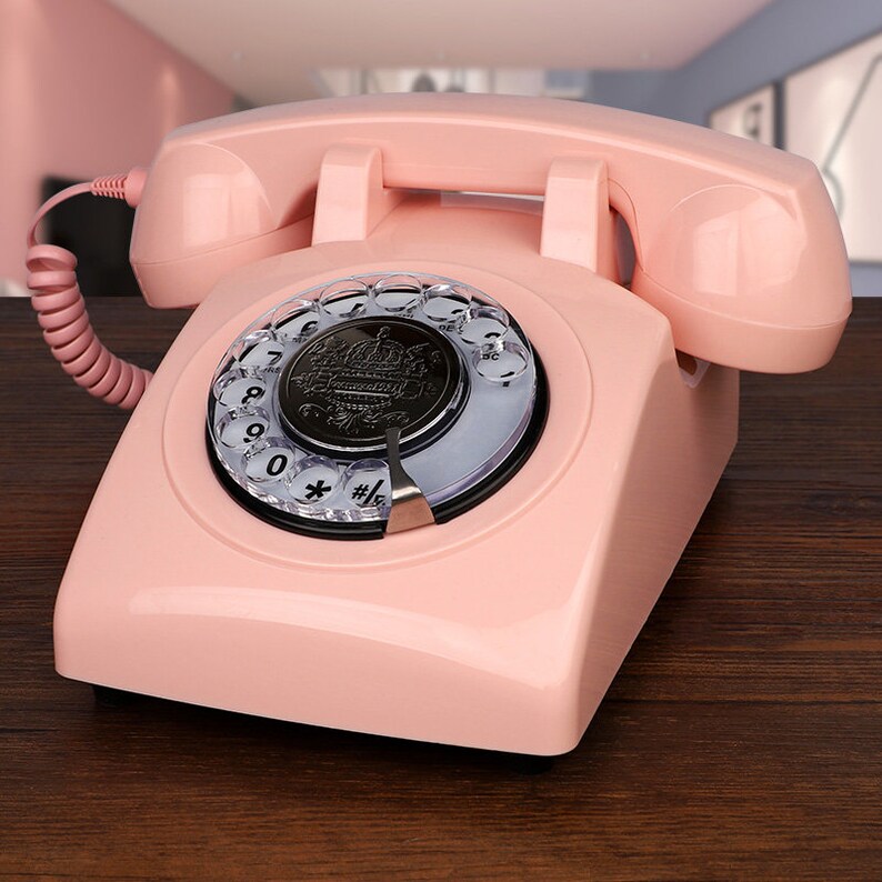 Retro Rotary Telephone Handsetsvintage Style Rotary Telephone Etsy