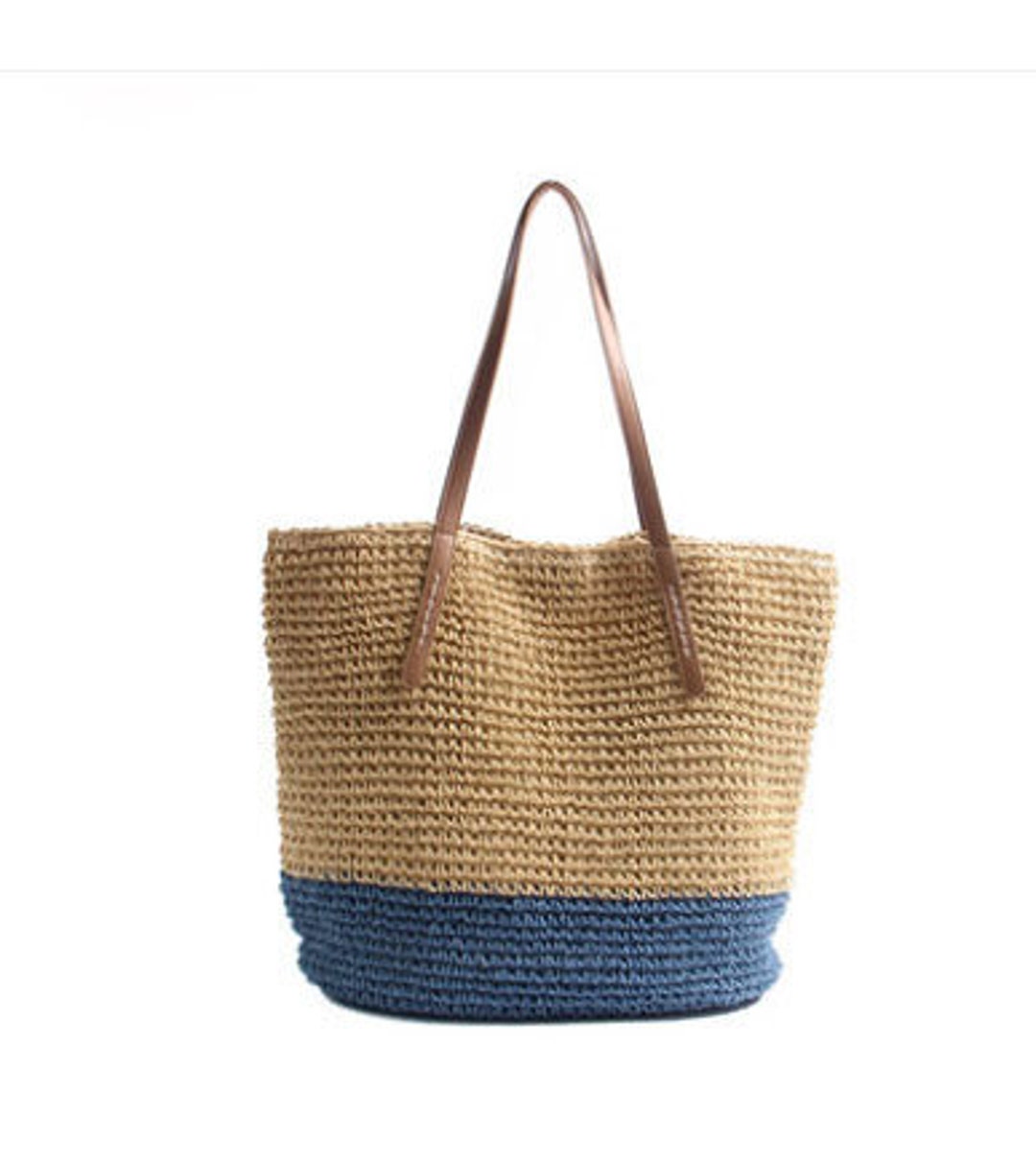 Straw Woven Bags-straw Beach Bags-straw Leisure Bags-shoulder - Etsy