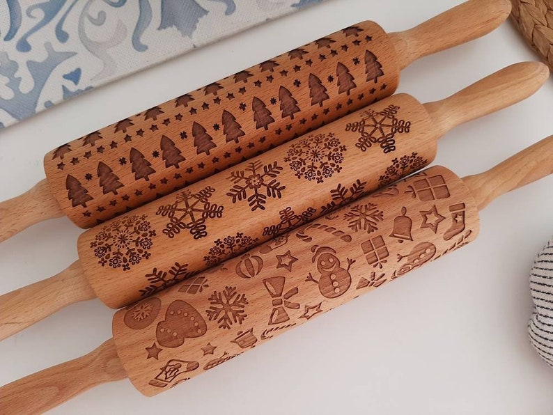 Personalised Engraved Wooden Rolling Pin Wood Rolling Pins Etsy