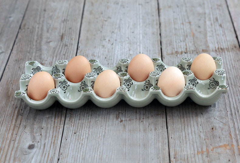 Creative ceramic egg traysVintagestyled Egg storageEgg Etsy