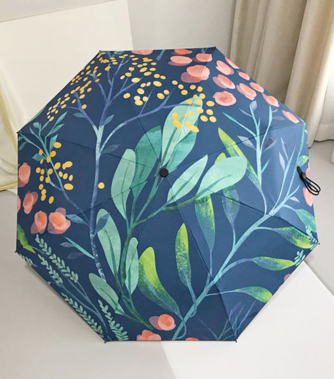 Blue Artsy floral umbrellaLadies UmbrellaLadies Etsy