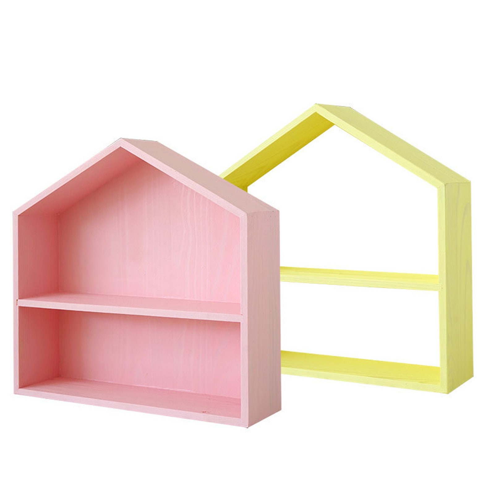 House Shaped Shelfwooden House Shelf Kids Shelfhouse Shadow Etsy