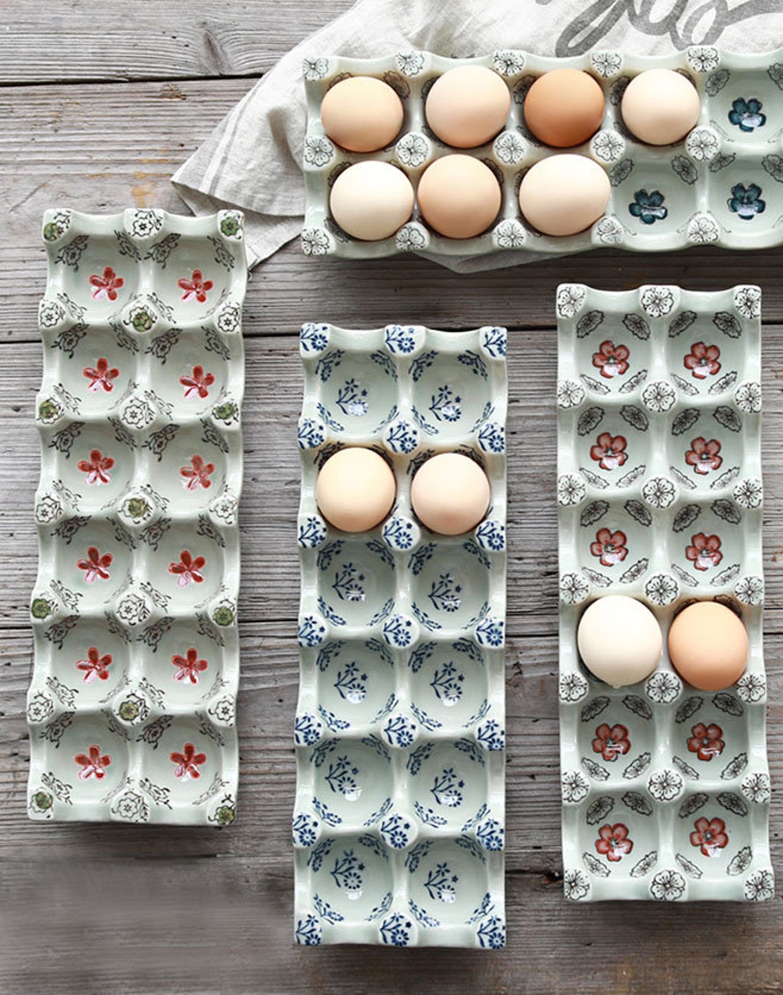 Creative Ceramic Egg Traysvintagestyled Egg Storageegg Etsy UK
