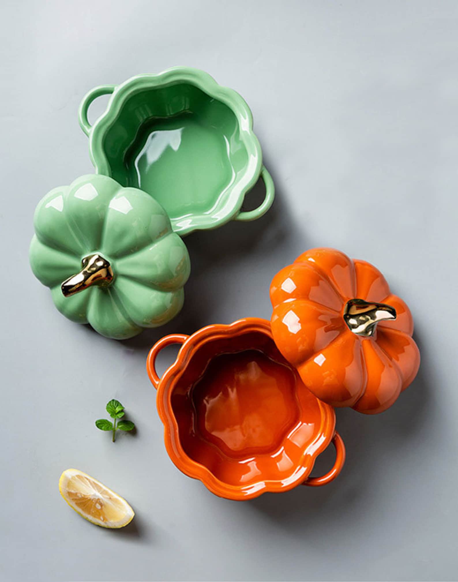 Pumpkinshaped Ceramic Bowlspumpkin Kitchenwarecute Etsy UK