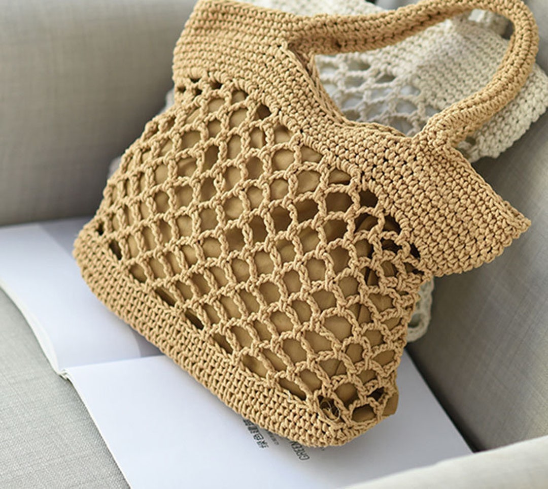 Ecofriendly Woven Bagswoven Market Bagssummer Beach Etsy