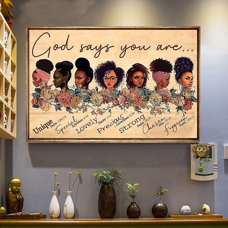 God says you are Horizontal Poster Unframe Paper Poster Etsy