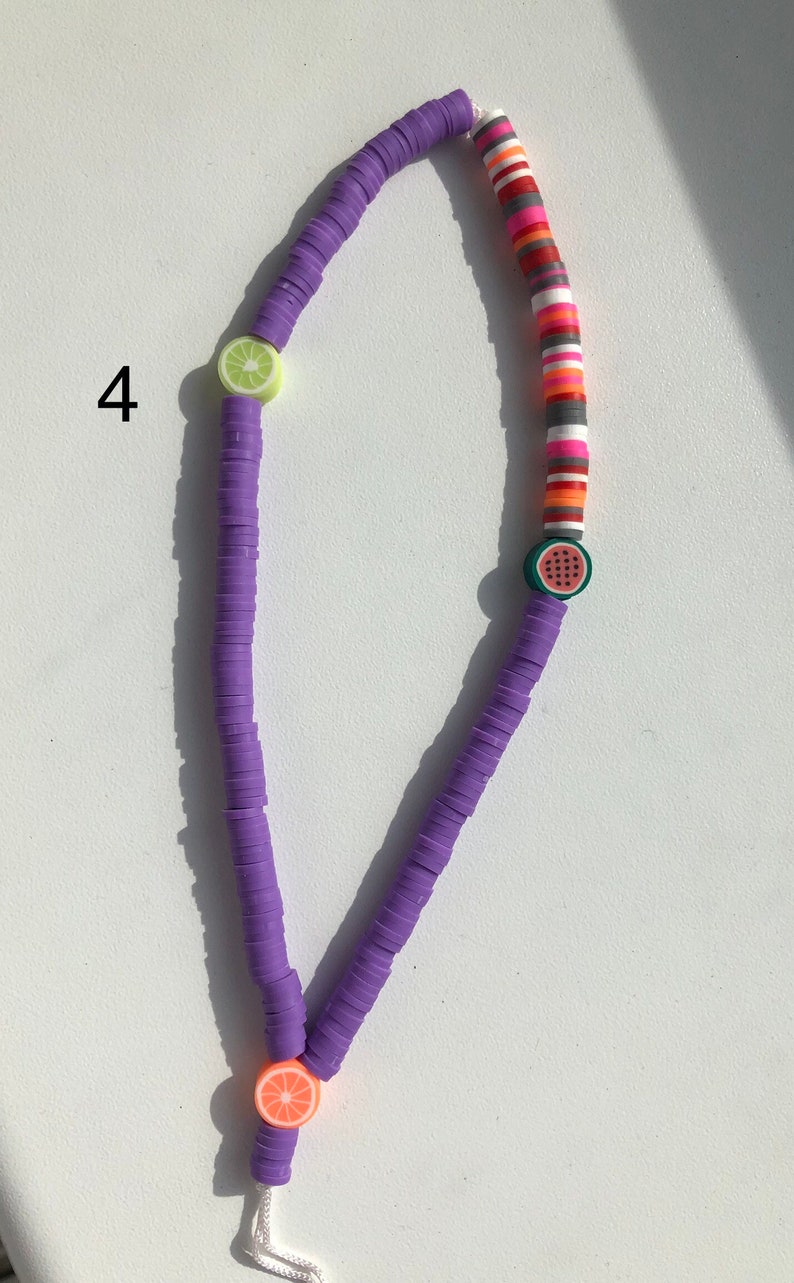 Fimo handy chain colorful handy charm for phone, beach accessoire for phone carrier handmade jewerly Fimo beads chain 4