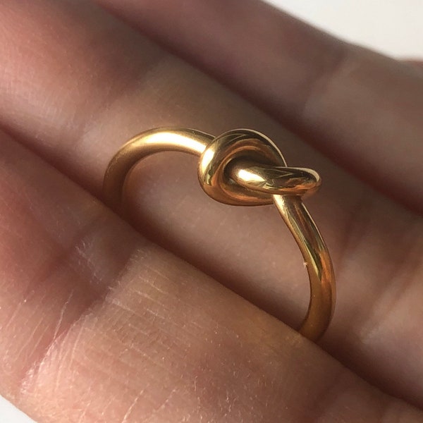 Knot Ring Gold| Sailor Knot Ring|Celtic Promise Ring|Infinity Ring|Stainless Steel Ring|waterproof ring|birthday|gift for her|handmade ring