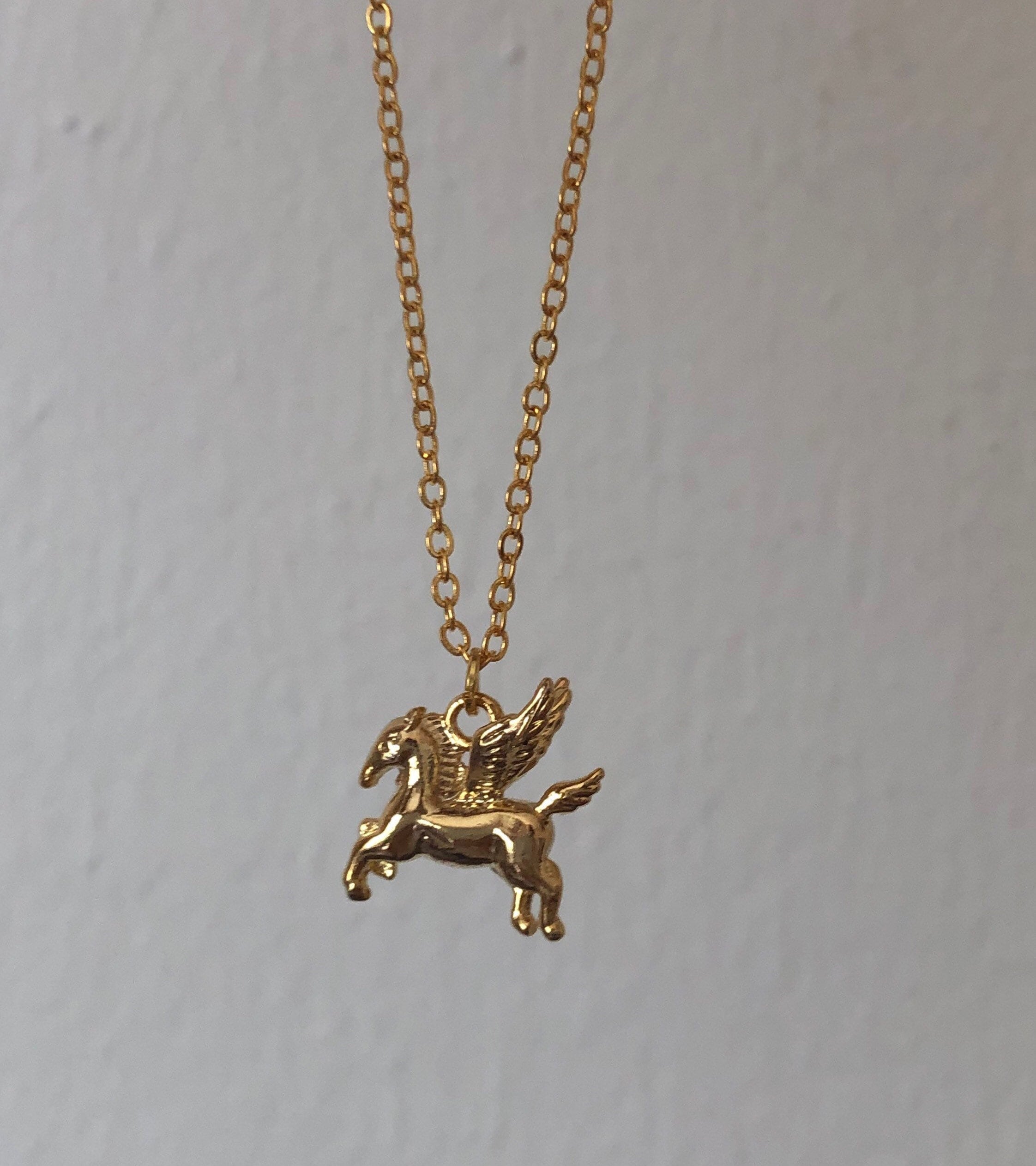 Kette pferd gold