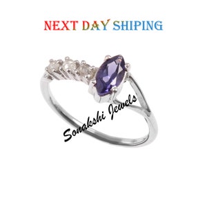 Blue Sapphire Ring: Handmade Sterling Silver Wedding Jewelry, September Birthstone