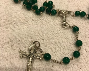 fch1060a gemstone chips beads 1 yard AGATE Rosary Chain gold links