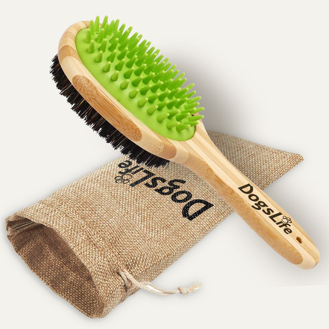 Bamboo Dog Brush Multi Purpose Pet Brush Eco Friendly Etsy