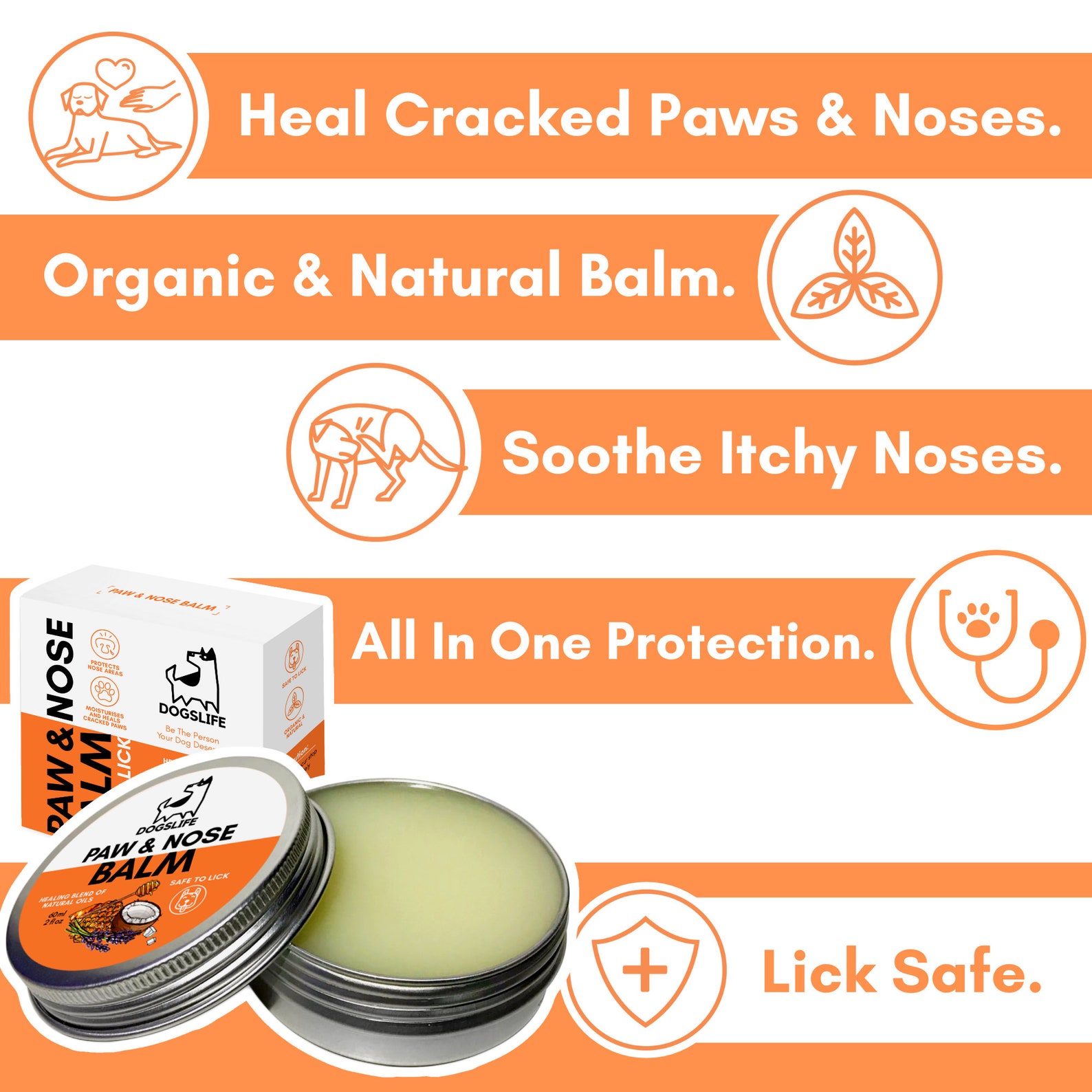 Dog Skin Balm Organic Natural Skin Balm For Dogs Sooth Etsy