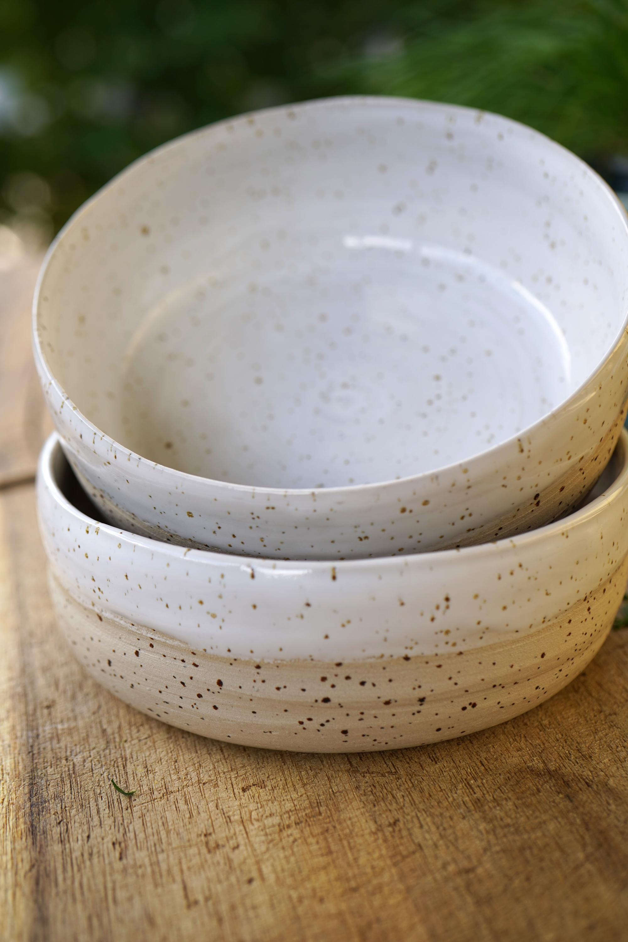 Beige ceramic bowl