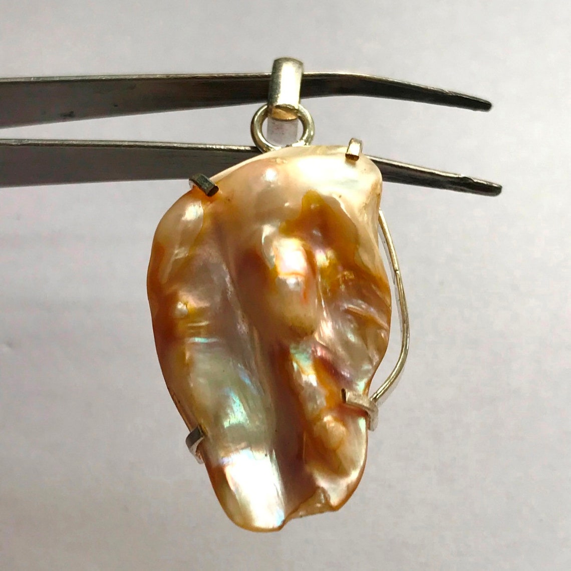 2 Inch Natural Biwa Pearl Pendant / Biwa Pearl Jewelry / Etsy