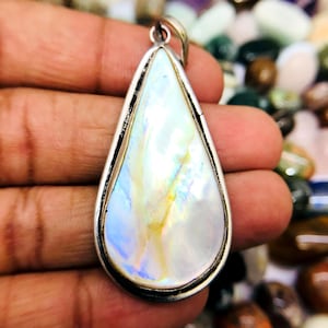 2.20&quot; Inch Natural Biwa Pearl Pendant / 92.5 Sterling Silver Jewelry / Biwa Pearl Fashion Jewelry / Unique Jewelry / Biwa Pearl Pendant