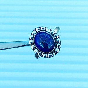 Adjustable Ring Size Natural Lapis Lazuli Ring - 92.5 Sterling Silver - Lapis Lazuli Fashion Ring - Lapis Lazuli Fashion Jewelry Ring