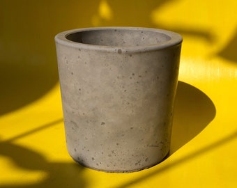 Cement Round Pot - Cement Planter - Minimalist Homeware - Homeware Trend 2021 - Grey Plant Pot - Simple Plant Pot - House Plant Pot