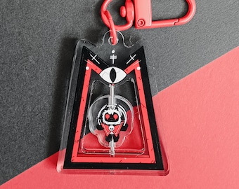 Cult of The Lamb Interactive Spinning Keycharm, Indie Gaming Gifts, Stim toy