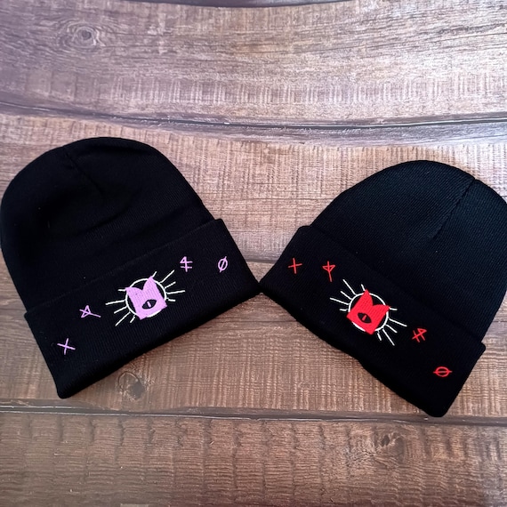 Cult of the Lamb Embroidered Beanie Hat, Lamb and Goat, Indie