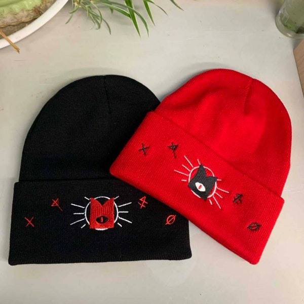 Cult of the Lamb Embroidered Beanie Hat, Indie Video Games, Gamer Clothes, Alternative Fashion and Cosplay