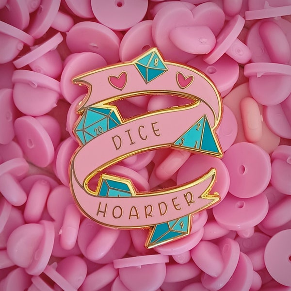 Dice Hoarder Enamel Pin