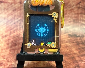 Sheikah Slate Keychain, Legend of Zelda Shaker Charm, Gaming Cosplay