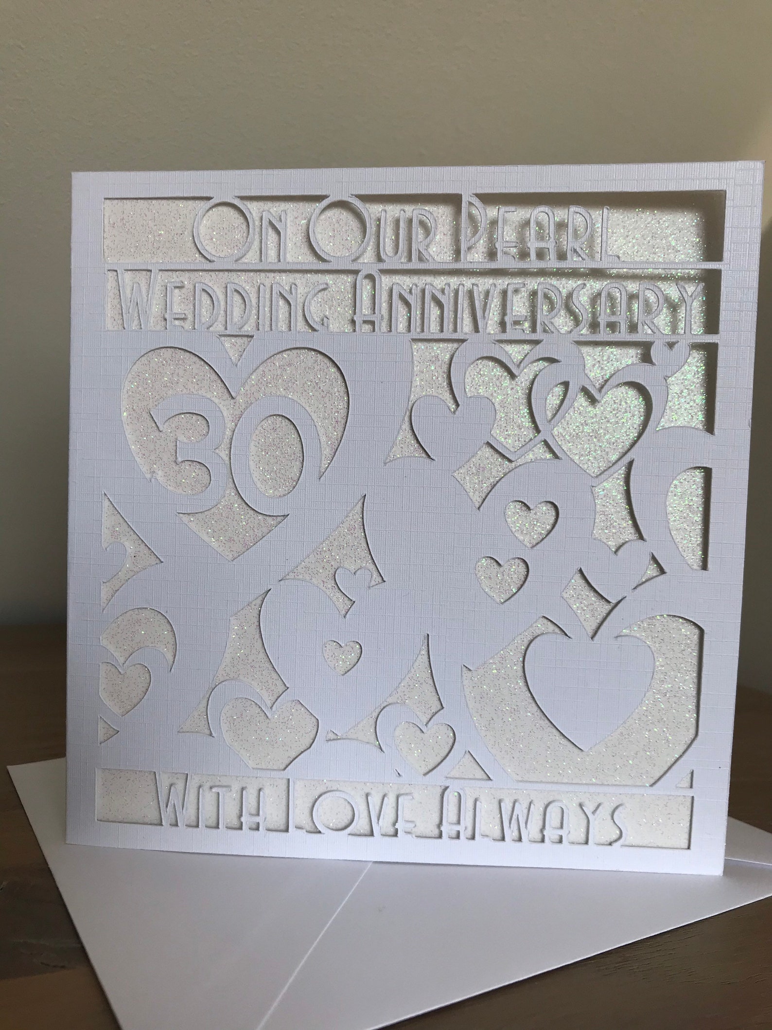 Our Pearl Wedding Anniversary Card Wife to Husband Husband - Etsy UK