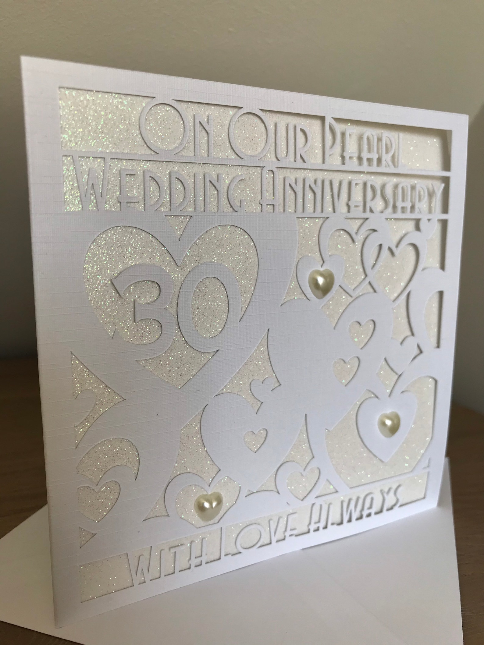 Our Pearl Wedding Anniversary Card 30th wife or husband | Etsy