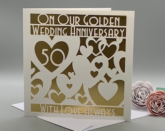 Our Golden Wedding Anniversary card, Husband or Wife!