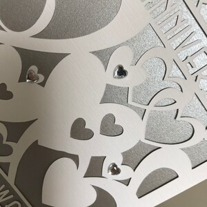 Husband 70th Platinum Wedding Anniversary Handmade Card - Love Lines - View #4