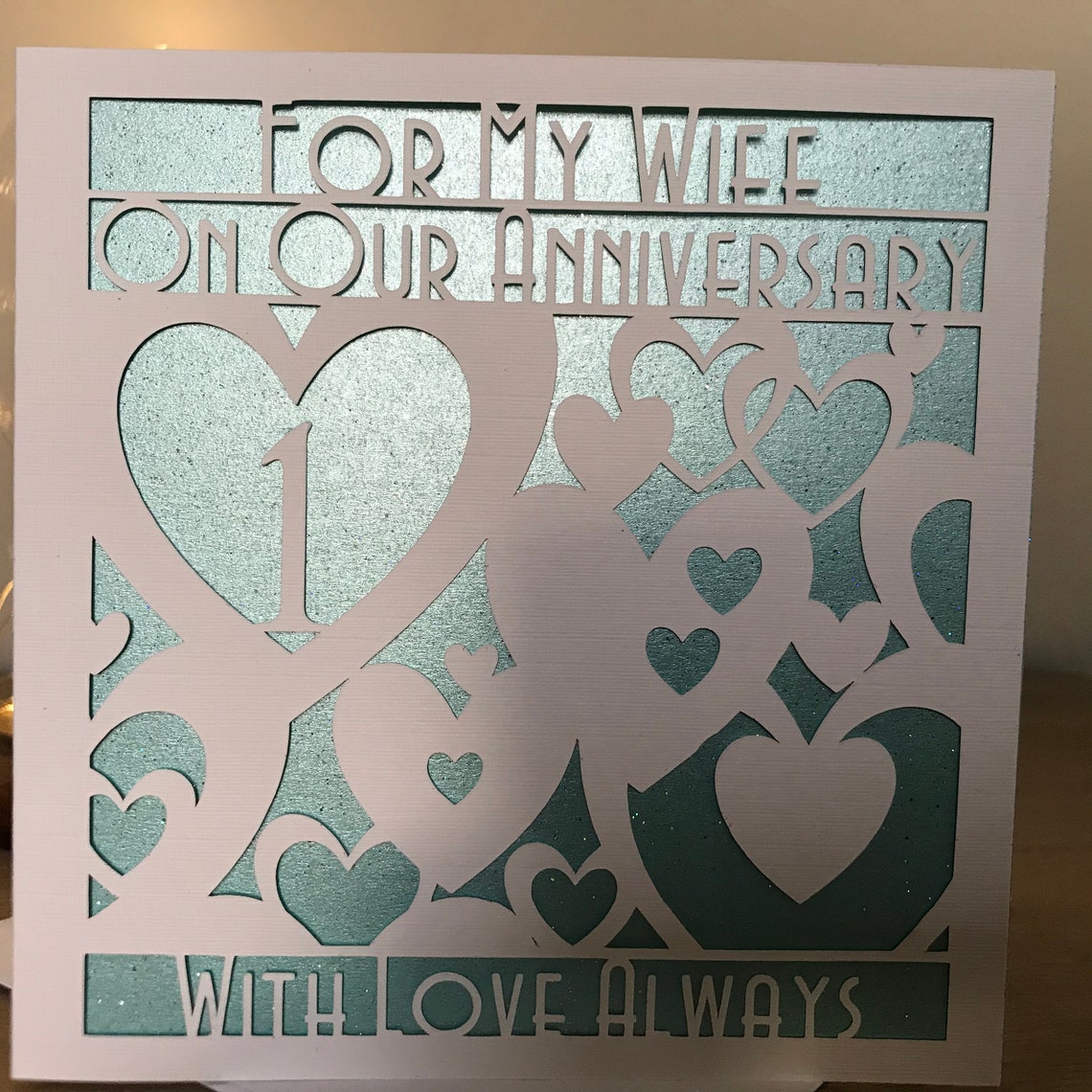 First Wedding Anniversary card Wife | Etsy