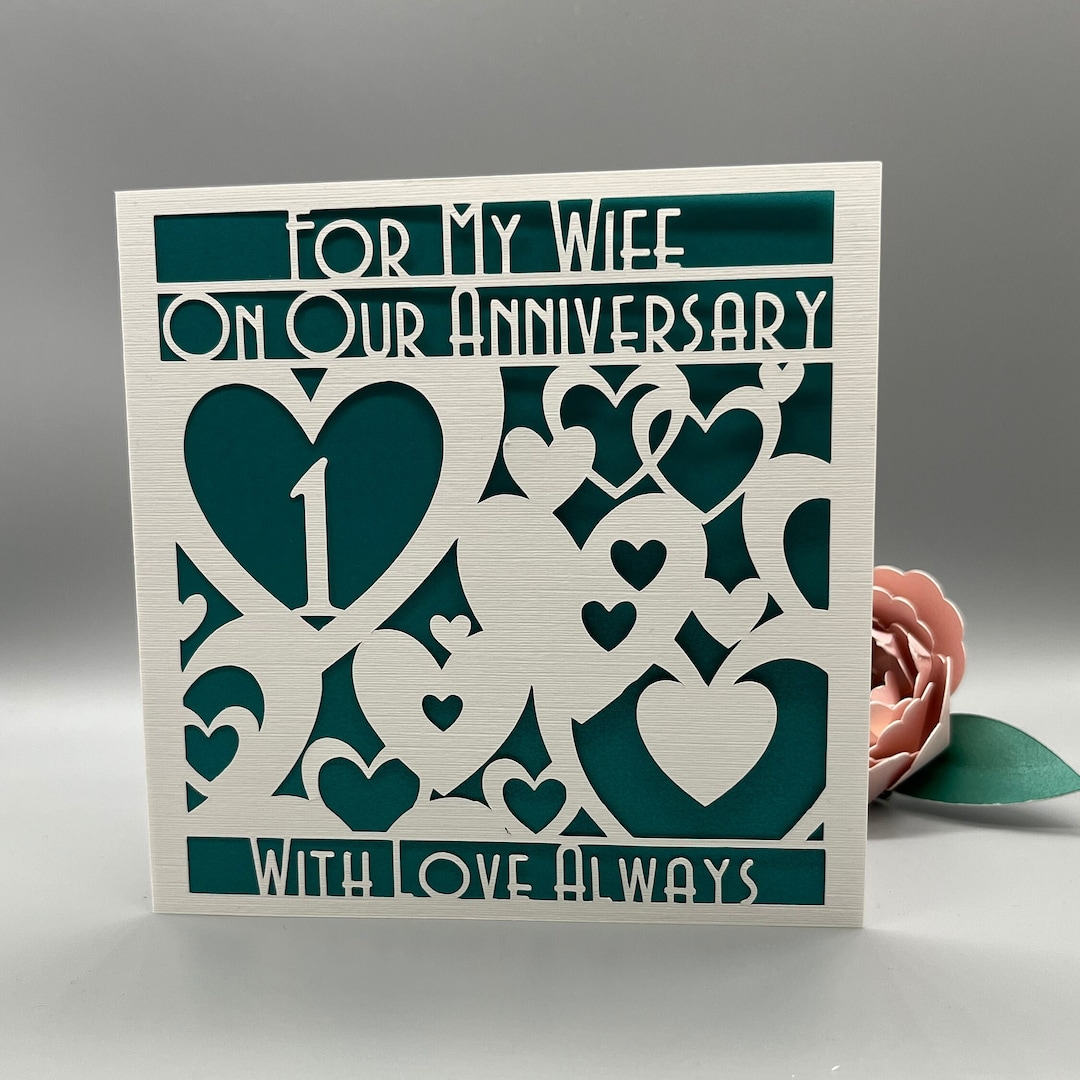 Wife First Wedding Anniversary Card, Wife, 1st Anniversary, Our ...