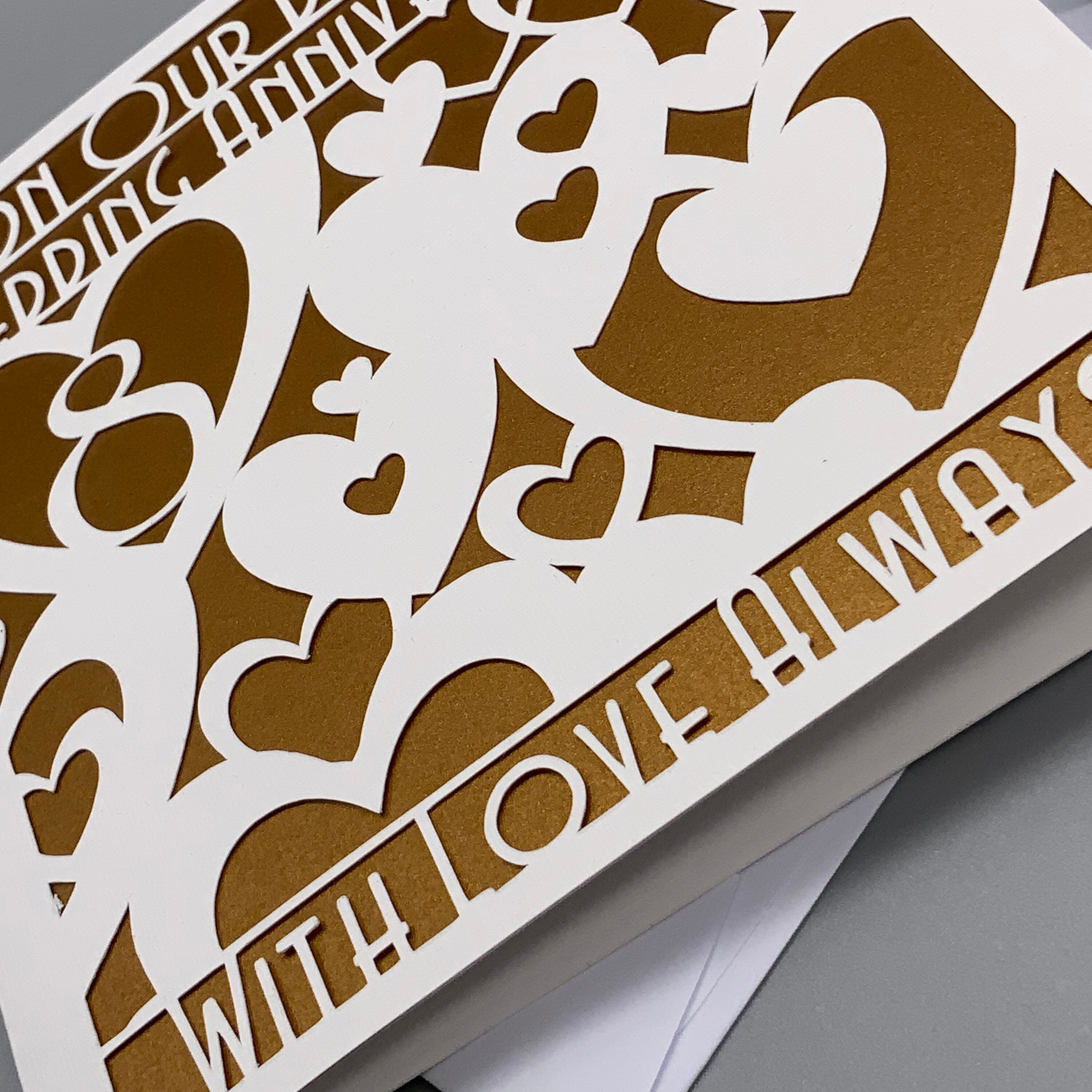 Our 8th Bronze Wedding Anniversary Card Unisex Handmade Etsy