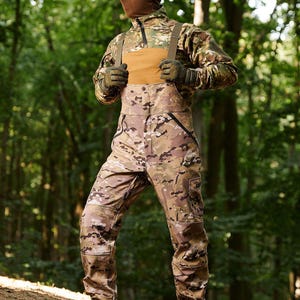 Winter Camo Tactical Cargo Pants - Combat Trousers with Custom Camouflage, Waterproof, Windproof, Ideal for Military, Hunting, Airsoft Gear